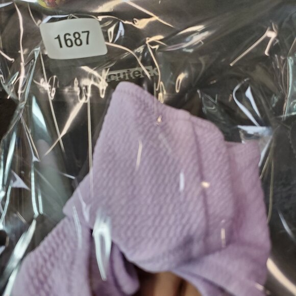 NEW J.CREW textured curved-waist cheeky bikini bottom in Lavendar - Picture 7 of 7